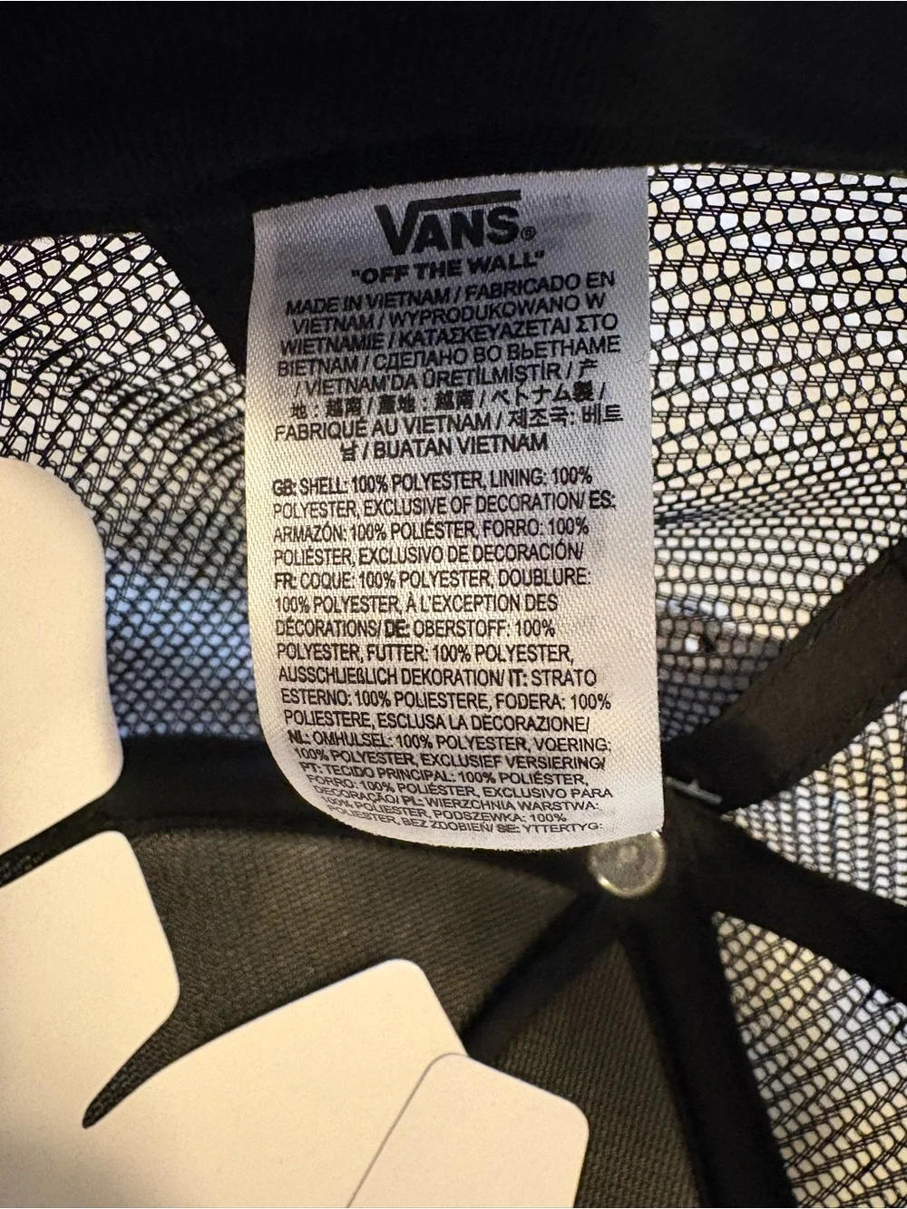 Vans Kids OS Checkerboard Black/White Classic Patch Cap